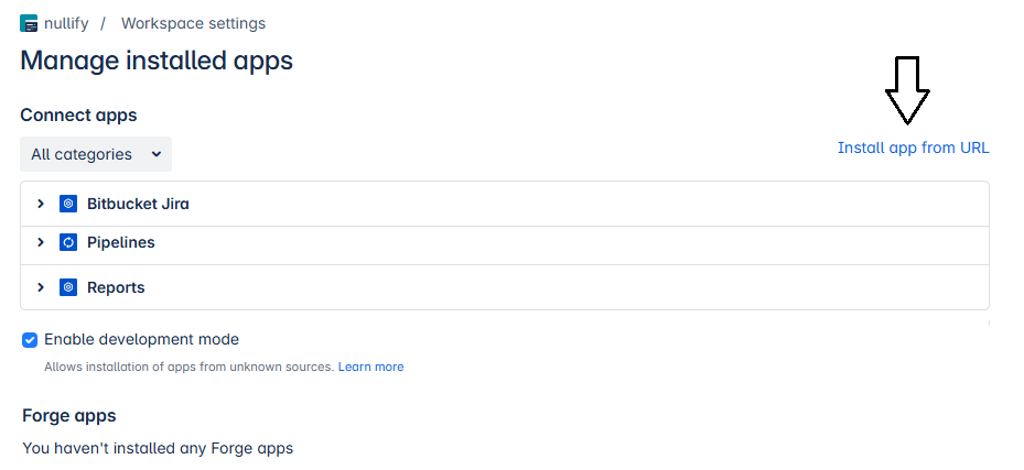 Install app from URL button